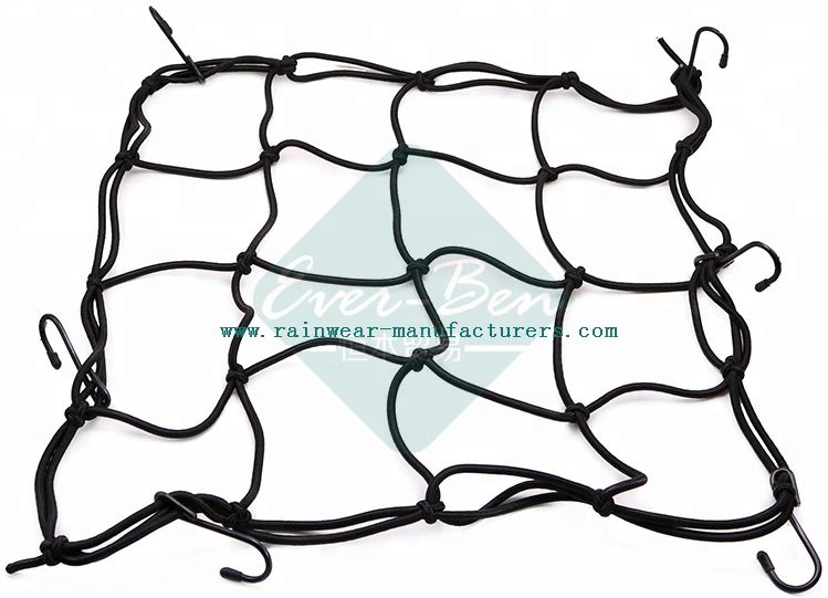 029 15x15 Stretch Motorcycle ATV Small Bungee Cargo Net with 6pcs Hook